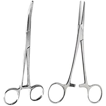 SurgicalOnline - 2 Pc 8" Locking Straight & Curved Hemostat Set Ideal ...