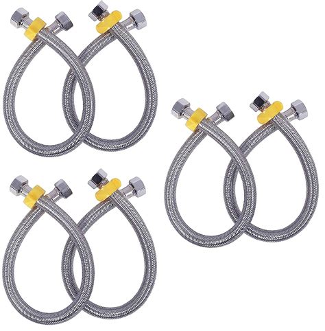 JOGI Heavy-duty Stainless Steel Connection Pipe, 36-inch - Set of 6 ...