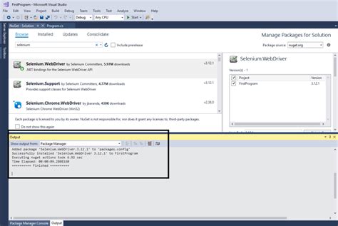 Image result for Install Selenium WebDriver in .Net
