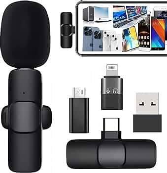 DDLC K8 Wireless Microphone Collar Mic Mini Omnidirectional Lapel ...