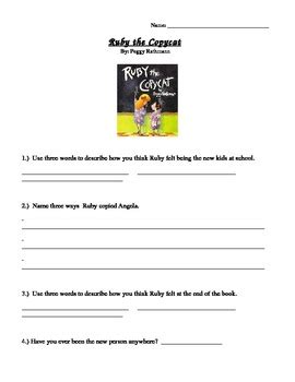 Image result for Ruby the Copycat Worksheet