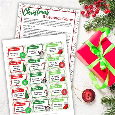 5 Seconds Christmas Game - A Fast-Paced Fun Party Game! - The Savvy Sparrow