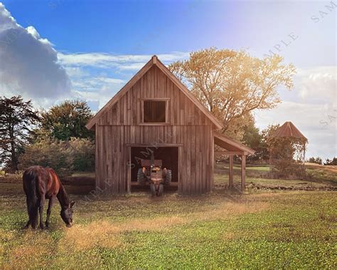 Horse Barn Background