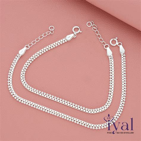 Classic Cute Silver Anklet for Kids(3 - 5yrs) – Iyal Silver