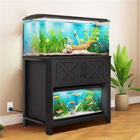 Amazon.com: 40-50 Gallon Aquarium Stand Cabinet Fish Tank with Power ...