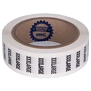 Clothing Size Strip Labels - 1.25" X 5" - 250 Strips Per Roll - Clear ...