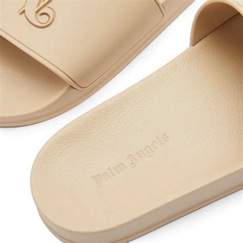 Palm Angels Men's Pool Slide in Beige Palm Angels
