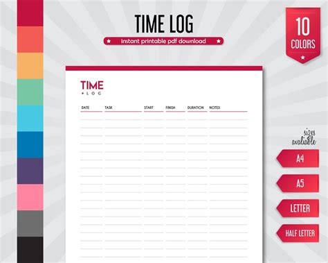 Image result for Free Time Tracking Log