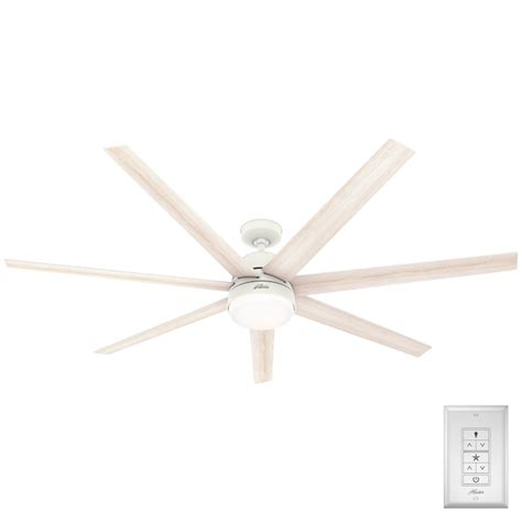Hunter Phenomenon SIMPLEconnect 70-in Matte White with Bleached Alder ...