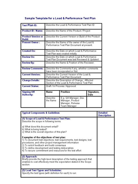 Software Performance Test Plan Template 的图像结果