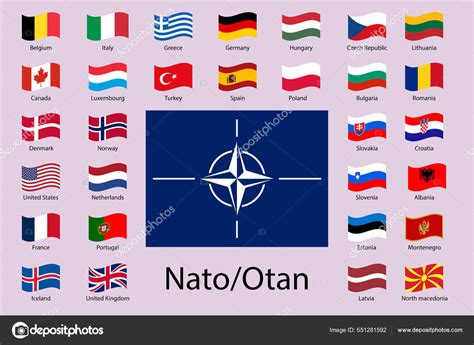 Nato Flag All Flags Member Countries Stock Vector by ©belitaart13 551281592