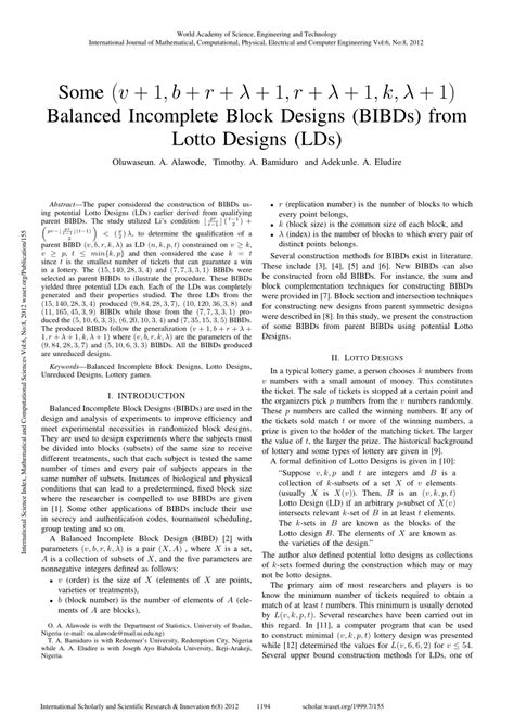 Incomplete Block Design 的图像结果
