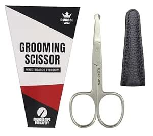 RUBAB MEN Nasal Safety Personal Grooming Scissor for Nose Hair, Beard ...