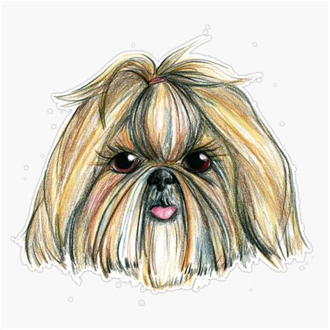 Buy Shih Tzu Sticker Vinyl Waterproof Sticker Decal Car Laptop Wall ...
