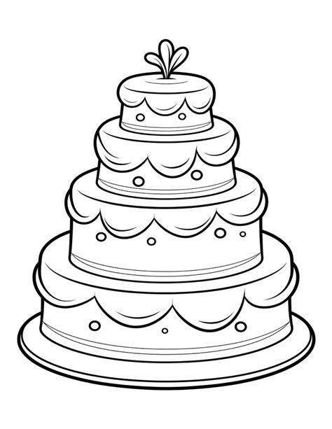 Cake Printable Coloring Pages - Printable Word Searches