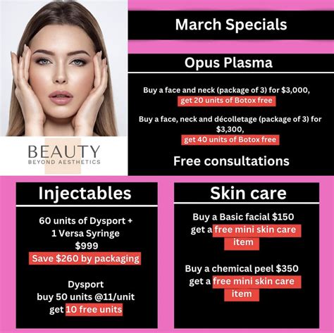 Monthly Med Spa Specials - Beauty Beyond Aesthetics