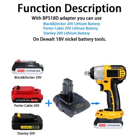 Fishing Lure Tools DeWalt 20V MAX To Ridgid 18V Battery Adapter - Power ...