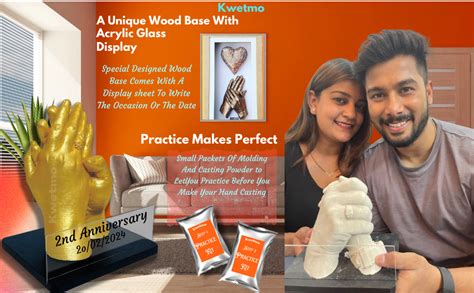 Kwetmo Hand Casting Kit for Couples, molding Powder, 3D, Best Gift for ...