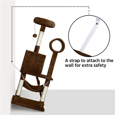 Buy Yaheetech Cat Tree Tower Kitten Condo Scratching Post with Hammock ...