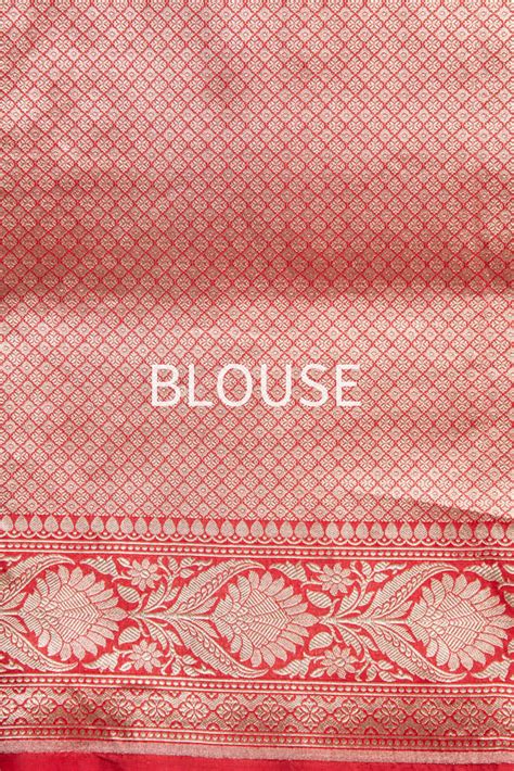 Red Handwoven Banarasi Silk Saree - Shivangi Kasliwal