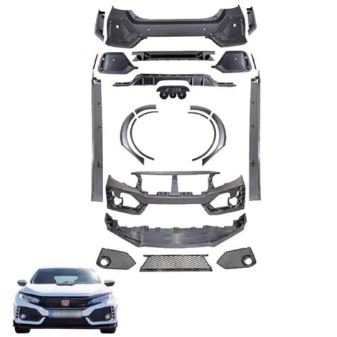 Civic Sedan 2016-2020 Body Kit Bumper Side Skirts R Style Type