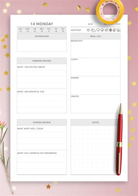 Simple Printable Daily Plan 的图像结果