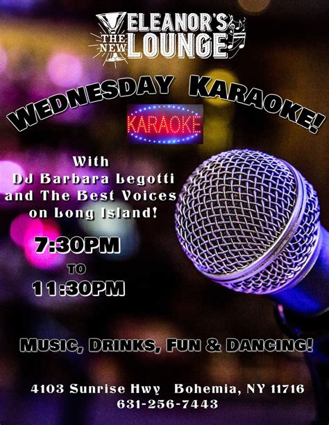 Karaoke Wednesday!, 4103 Sunrise Hwy, Bohemia, NY, United States, New ...
