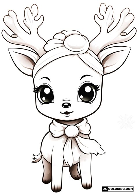 Cute Baby Reindeer Coloring Pages 2024 – Free Printable | DO Coloring