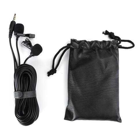 Buy EBTOOLS Lavalier Double Microphone Ribbon Microphones Portable ...