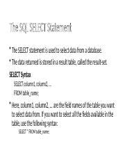 Image result for SQL=SELECT Statement Structure