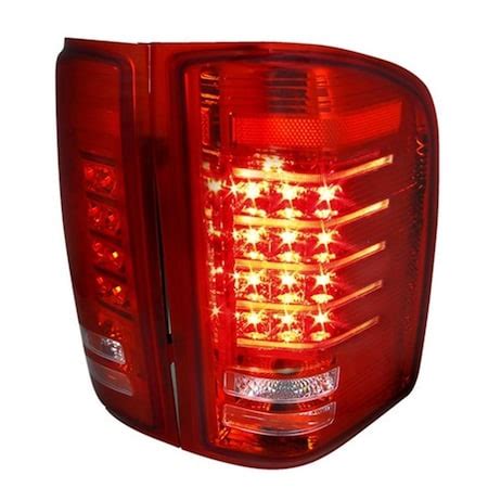 Overtime LED Tail Lights for 07 to 12 Chevrolet Silverado- Red - 13 x ...