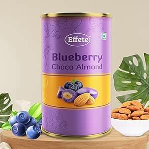 Effete Choco Coated Blueberry Chocolate Almond Can - 96gm, Chocolaty ...