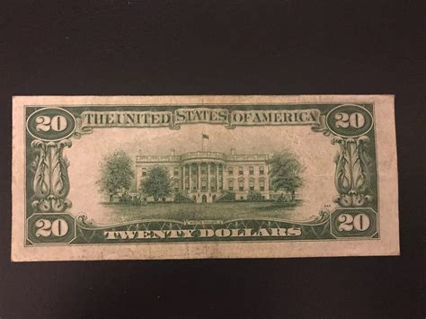 Vintage 1934A Twenty Dollar Bill $20 Federal Reserve Note 1934 Atlanta ...