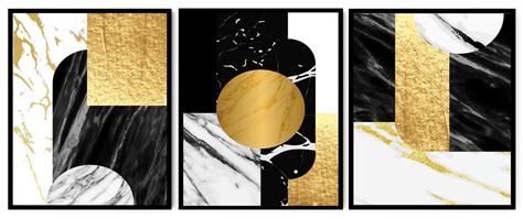 ZEITGEISTY ABSTRACT PICTURE FRAMES WITH GLASS - SET OF 3 – SUREKH DECOR