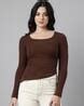 Buy Brown Tops for Women by SHOWOFF Online | Ajio.com