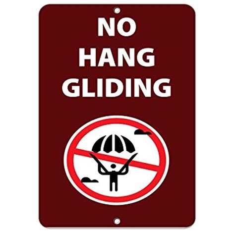 Aluminum Metal Sign 12x16 Inches No Hang Gliding Activity Sign ...