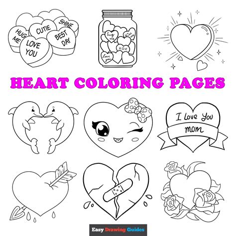 Free Printable Heart Coloring Pages for Kids
