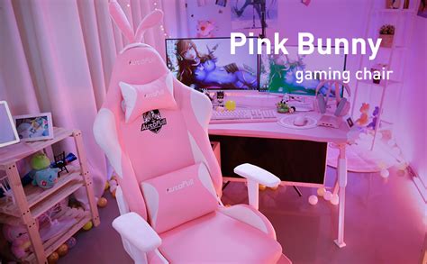 AutoFull C2 Pink Bunny Gaming Chair Cute Kawaii Gamer Chair for Girl ...