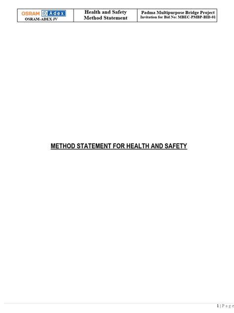 Image result for Method Statement Contents