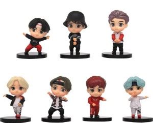 AB Posters K-pop BTS Tiny Tans Action Figure Set of 7 Toys (A ...