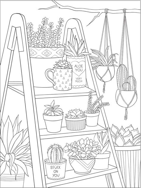 Succulents Coloring Pages - Free Coloring Pages