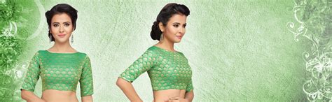 Buy Studio Shringaar Women's Benaras Brocade Elbow Length Sleeves Saree ...