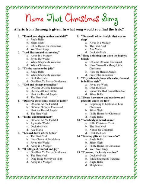Christmas Trivia Games - 12 Free PDF Printables | Printablee