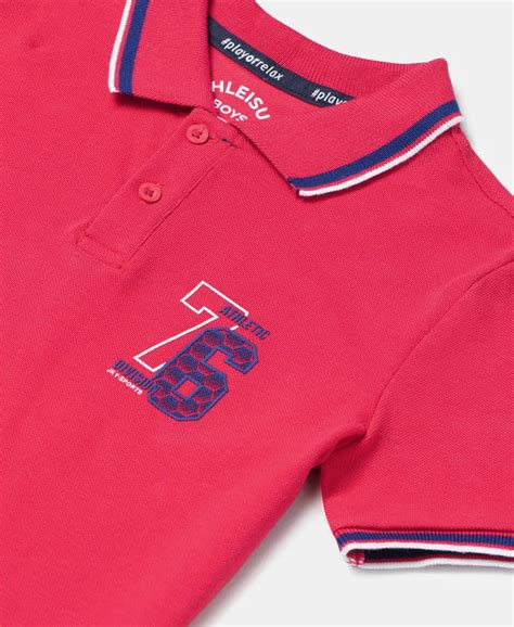 Buy Boy's Super Combed Cotton Rich Graphic Printed Half Sleeve Polo T ...