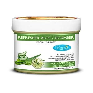 Luster Refresher Aloe Cucumber Face & Body Cream Scrub, 400 g : Amazon ...