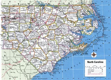 Road Map Of Eastern North Carolina : Map Of Tennessee And North ...