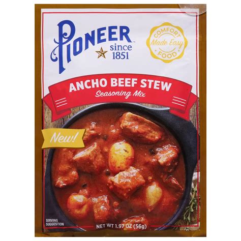 Pioneer Ancho Beef Stew Seasoning Mix - Shop Spice mixes at H-E-B