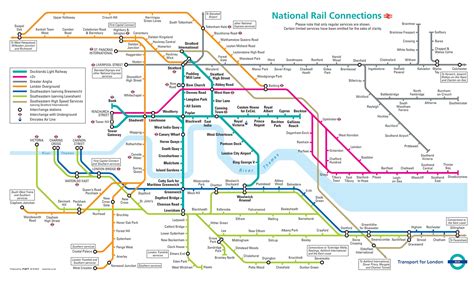 London mainline rail connections map - Ontheworldmap.com