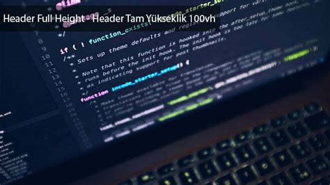 Full Height Header Tam Yükseklik 100vh - Yılmaz Çiftci CSS dersleri ...