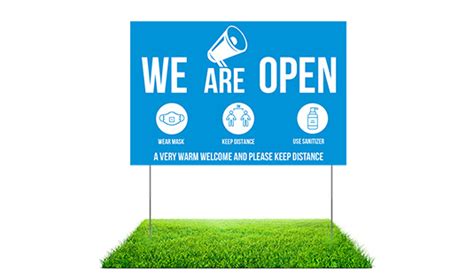 Buy "We Are Open" yard Signs | Circle One